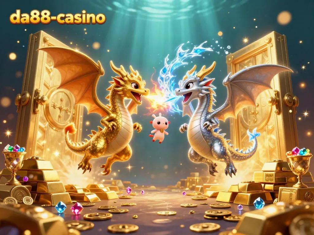 Engage with da88-casino's exciting gaming adventure, featuring dynamic dragons, treasures, and rich casino elements.