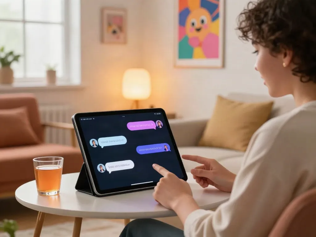 Engaging spicy AI chat scene showcasing vibrant digital interactions.
