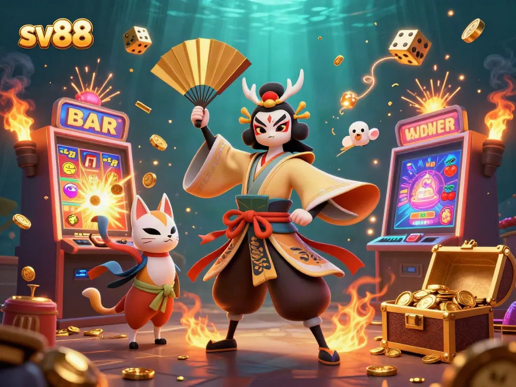 Experience the vibrant world of sv88 with captivating characters and dynamic casino elements.